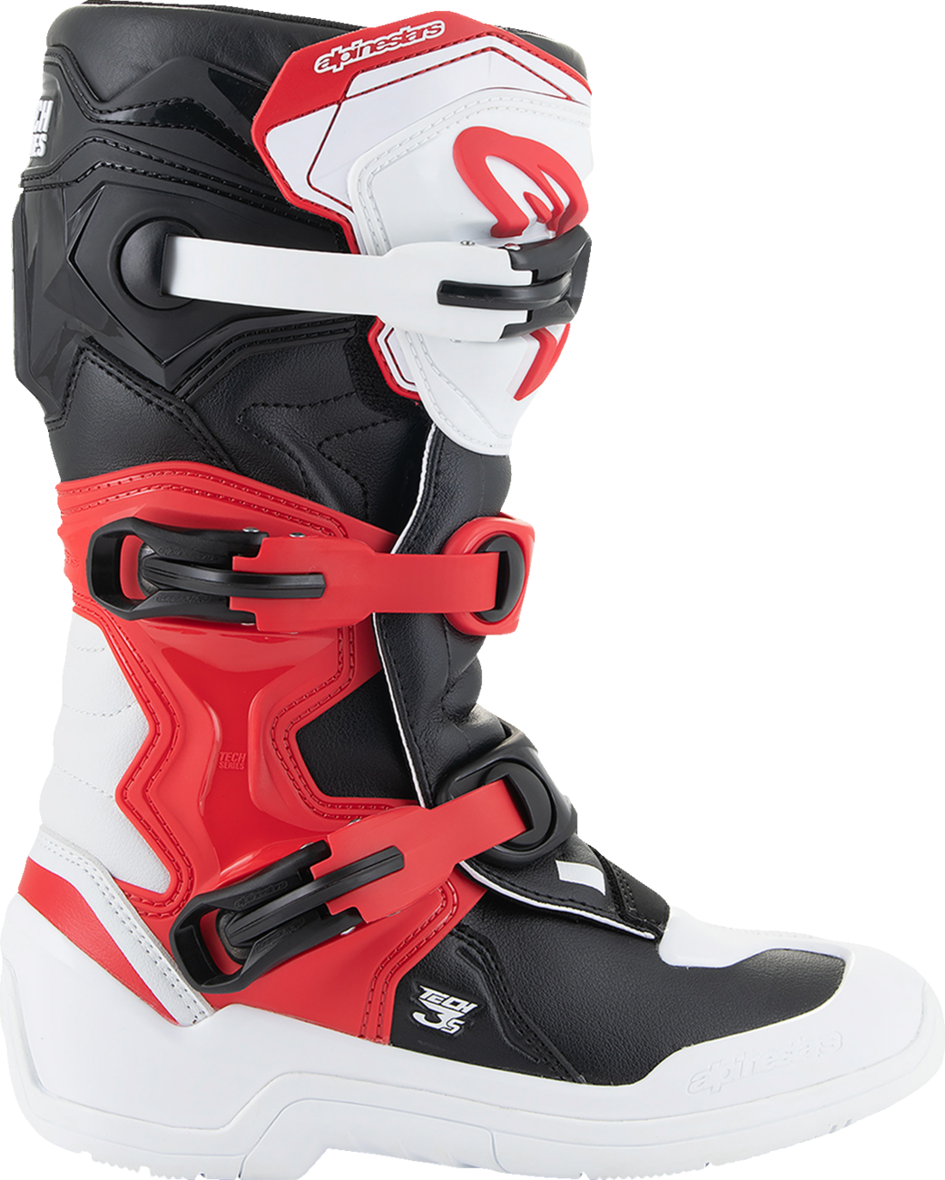 Youth Tech3S Boots - White/Black/Red - US 6 / EU 39
