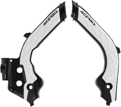 X-Grip Frame Guards - Black/White - Gas Gas | Husqvarna 2019 - 2023