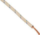 25\' Cloth-Braided Wire Spool - 16 Gauge - White/Blue