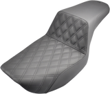 Step-Up Seat - Front Lattice Stitch - Black - FXR 1982 - 2000
