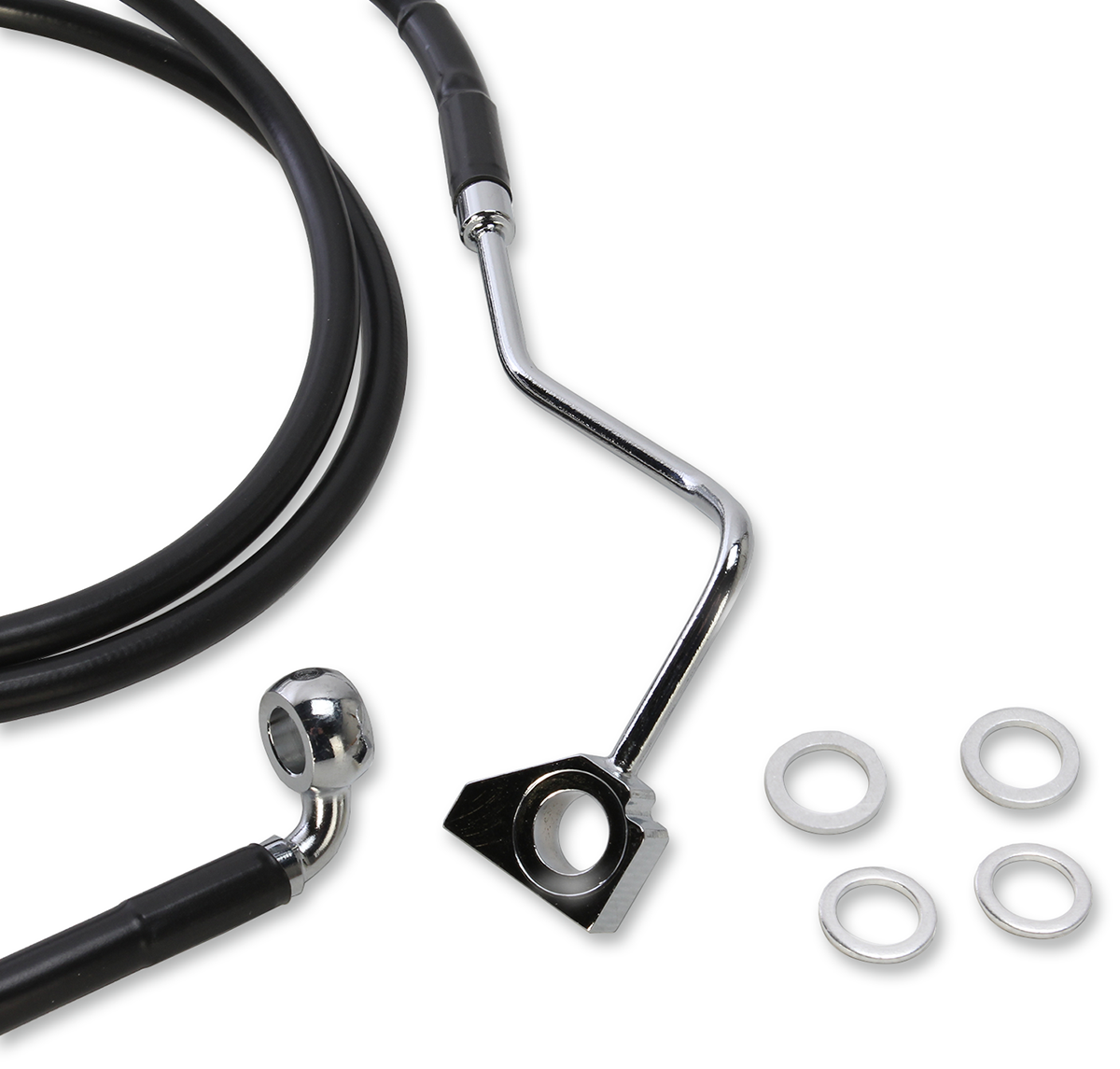 Brake Line - Front (Upper) - Black - +6\" 2015 - 2022