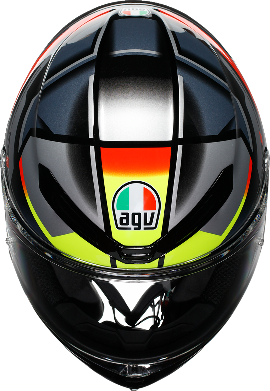 K6 S Helmet - Erazer - Black/Red/Yellow Fluo - XL