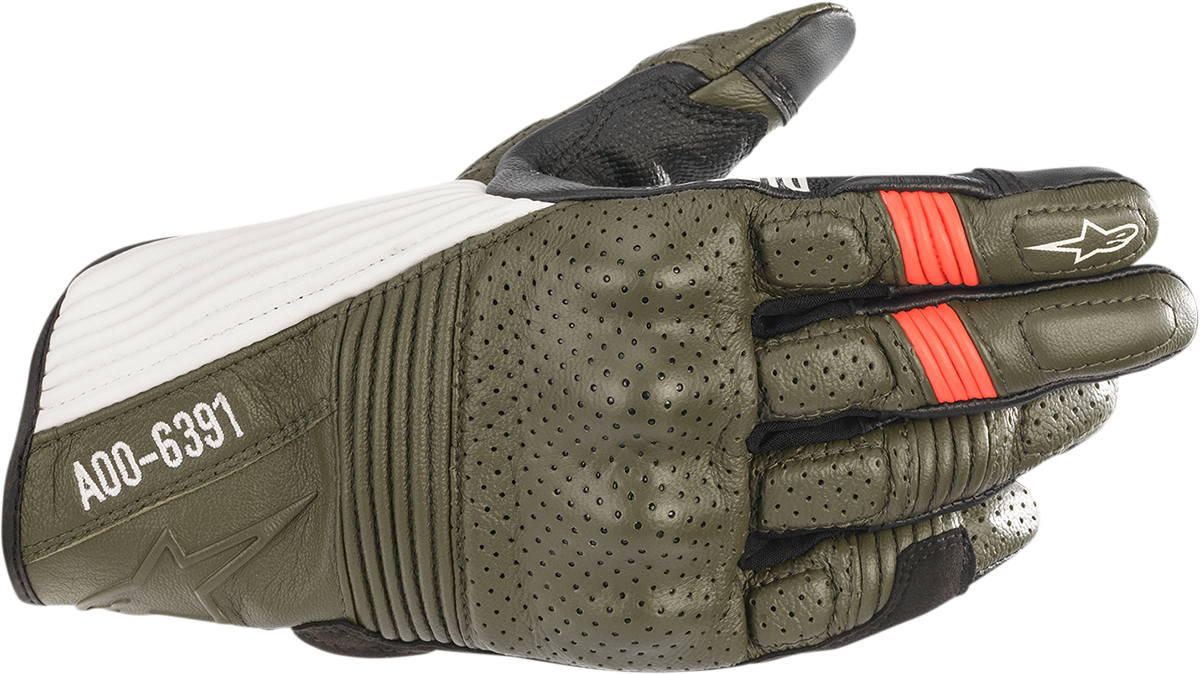 Kei Gloves - Forest/Black/White/Fluo Red - 2XL