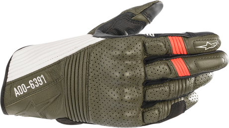 Kei Gloves - Forest/Black/White/Fluo Red - 2XL