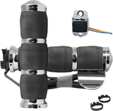 Grips - Heated - Air Cushion - Throttle Boss - Metric - Chrome 1984 - 2023