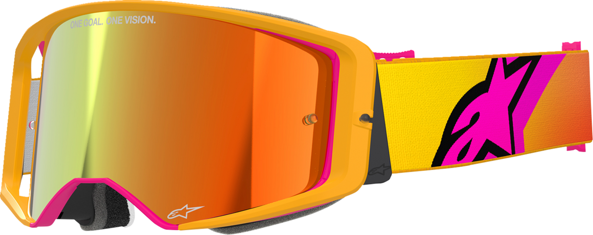Supertech Goggle - Corp - Fluo Yellow - ABS Vision - Red Mirror Lens