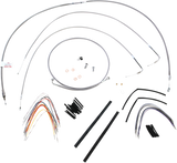 Handlebar Cable/Brake Line Kit - Complete - 14\" Ape Hanger Handlebars - Stainless Steel 2000 - 2006