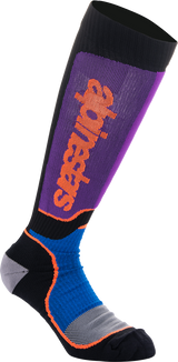 MX Plus Socks - Black/Purple/Blue/Orange - Large