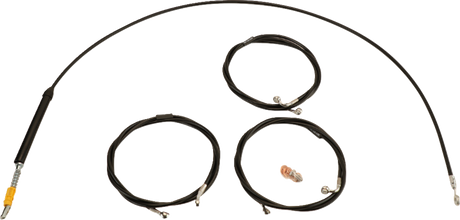 Standard Black Vinyl Handlebar Cable/Brake Line Kit - Stock Ape Hangers - \'23-\'24 Touring 2023 - 2024