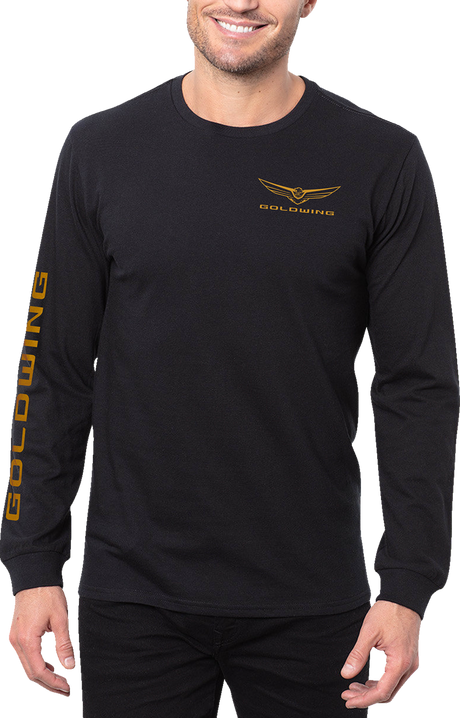 Goldwing Long-Sleeve T-Shirt - Black/Gold - Medium