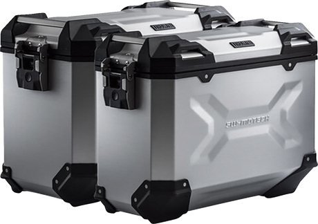 TRAX ADV Aluminum Case System - Silver - Honda Africa Twin \'16-\'17 2016 - 2017