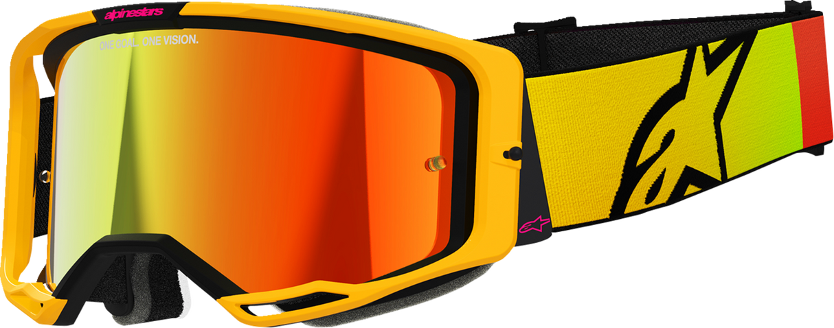 Vision 8 Goggle - Corp - Yellow/Pink - Red Mirror Lens