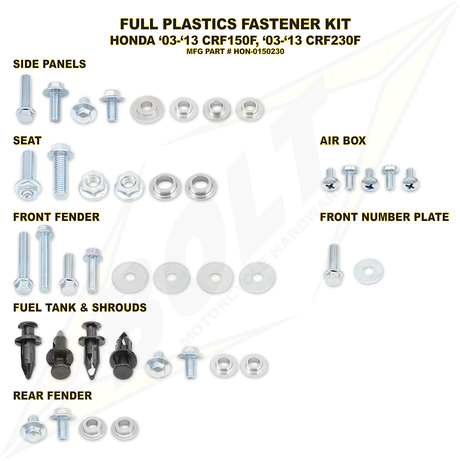 Body Work Fastener Kit - Honda 2003 - 2019