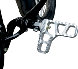 Adjustable Serrated Footpegs - With Heel - Clear