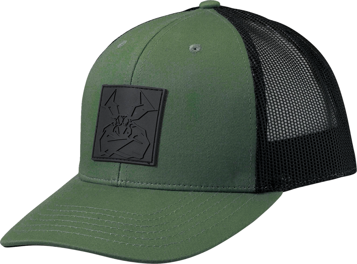 Moose Agroid Embossed Hat - Green/Black - One Size