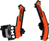 X-Grip Frame Guards - Black/ \'16 Orange - Gas Gas | Husqvarna | KTM 2016 - 2023