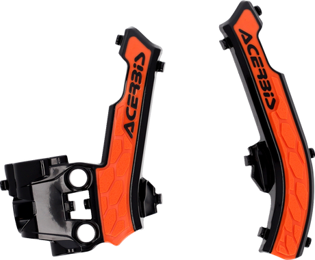 X-Grip Frame Guards - Black/ \'16 Orange - Gas Gas | Husqvarna | KTM 2016 - 2023
