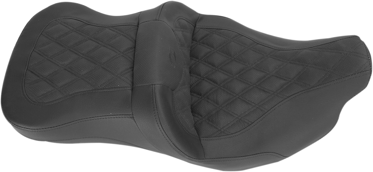 Roadsofa™ Seat - without Backrest - Full Lattice Stitch - Heated - \'08-\'23 FLH 2008 - 2023