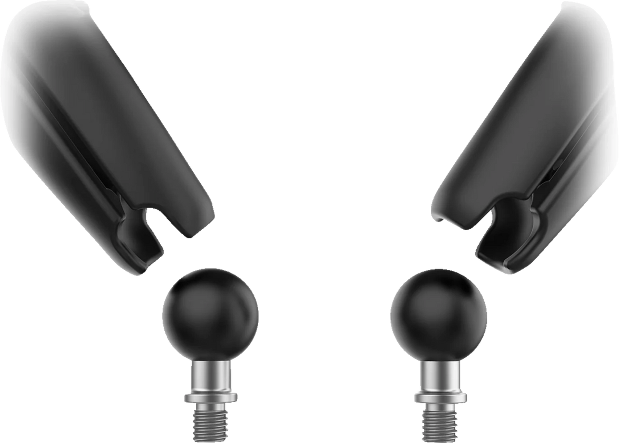 Tough-Mirror™ - Side View - Oval - Black - Left/Right - Long Arm