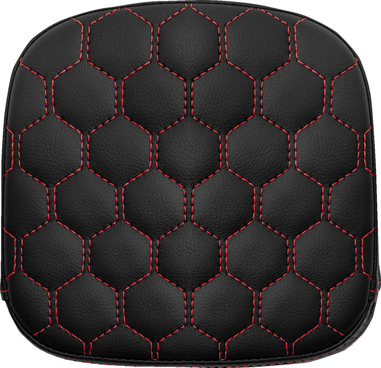 Sissy Bar Pad - Honeycomb - Red Stitching