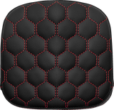 Sissy Bar Pad - Honeycomb - Red Stitching