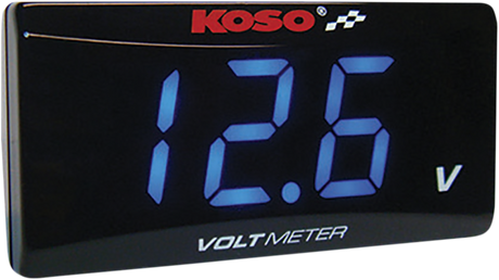 Super Slim Volt Meter - Blue Digits - 2.22\" W x 1.06\" H x 0.43\" D