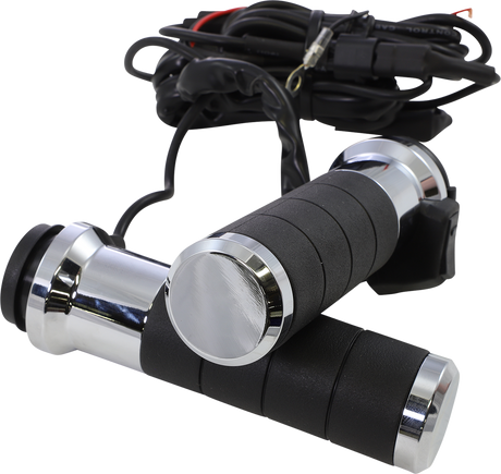 Grips - Heated - Titan-X - 1\" - Chrome 2008 - 2021