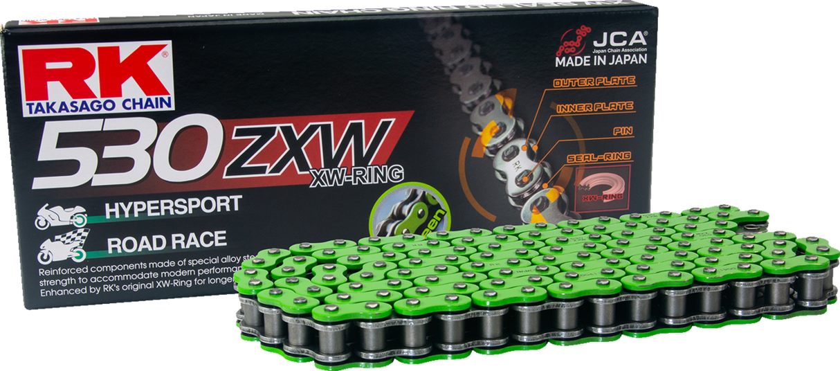 530 ZXW - Connecting Link - Rivet - Green