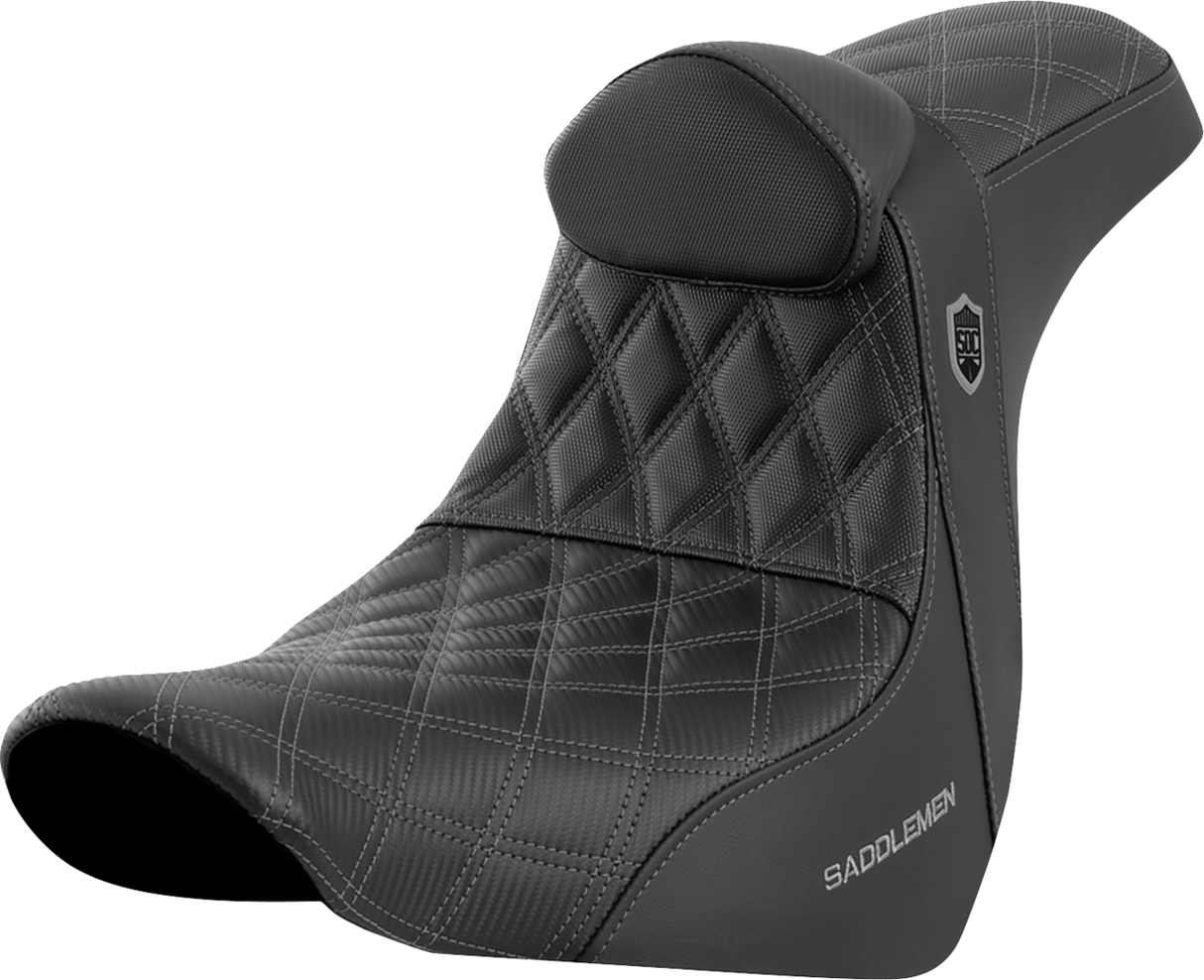 Pro Series SDC Performance Seat - with Backrest - Gray Stitch - FL/FX \'18-\'23 2018 - 2023