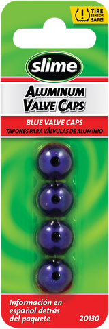 Valve Stem Caps - Blue - 4 Pack