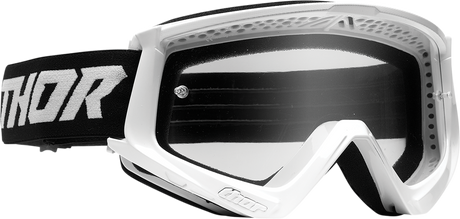 Combat Goggle - Racer - White/Black - Clear Lens