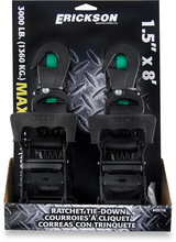 Ratchet Tie-Downs - 1-1/2\" x 8\' - Black