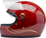 Gringo S Helmet - Flames - Gloss Garnet Red - Medium