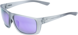 Pit Stop Sunglasses - Matte Crystal Smoke - Purple Mirror Lens