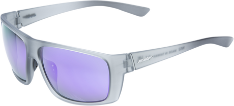 Pit Stop Sunglasses - Matte Crystal Smoke - Purple Mirror Lens