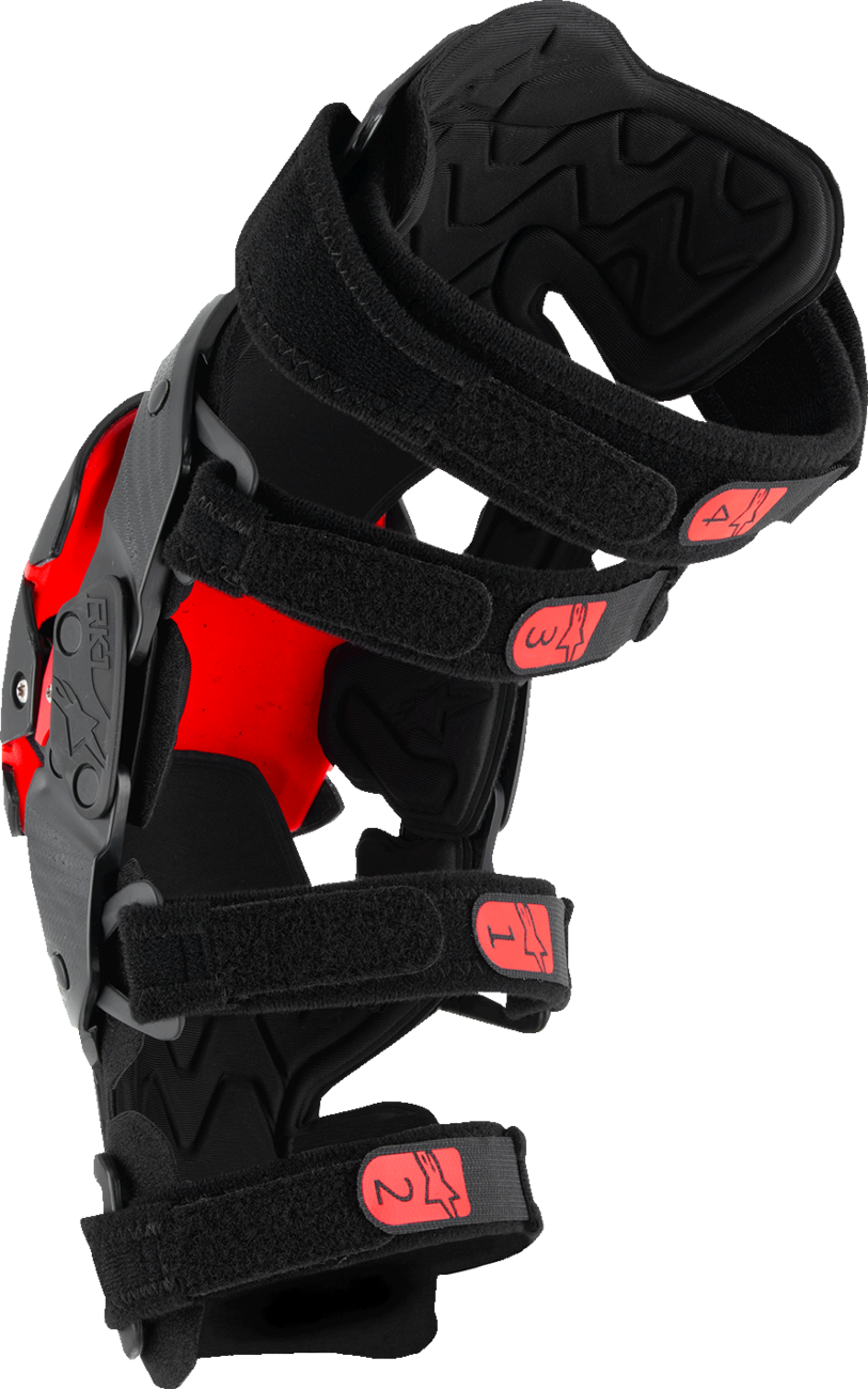 RK-1 Plasma Knee Braces - Black/Red - S/M