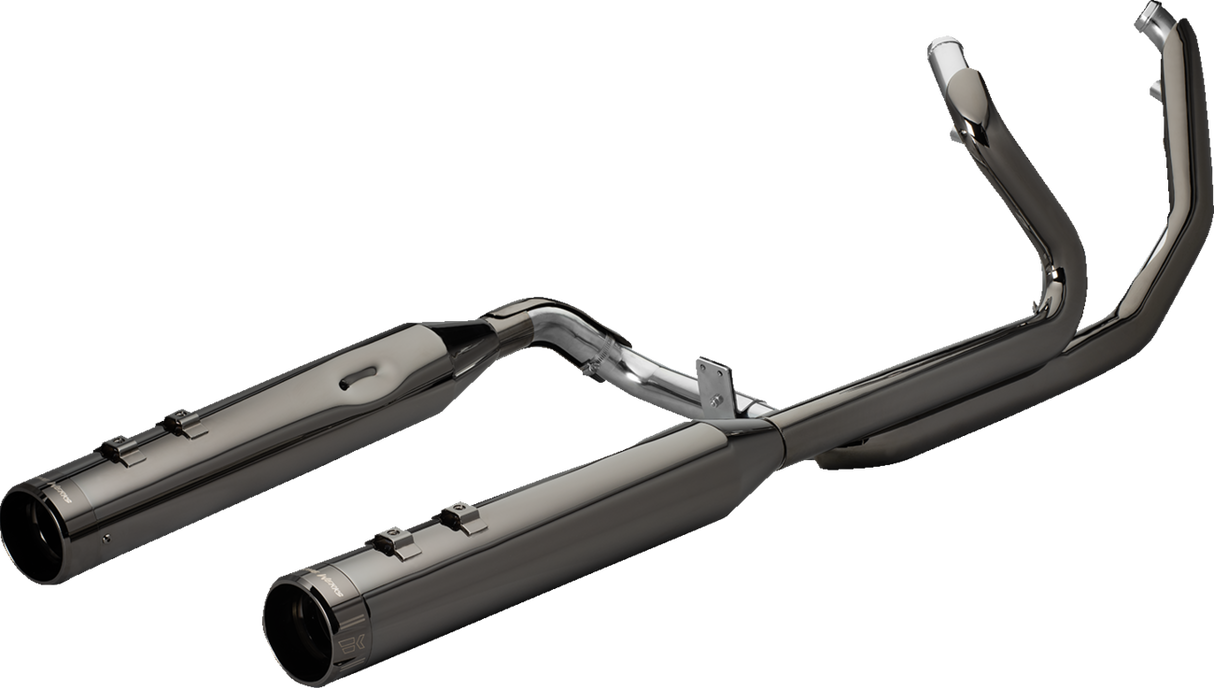 2-into-2 Dominator Exhaust System with 4-1/2\" Mufflers - Eclipse® with Klassic Tip - M8  2017 - 2024
