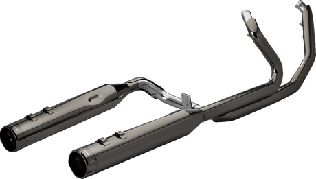 2-into-2 Dominator Exhaust System with 4-1/2\" Mufflers - Eclipse® with Klassic Tip - M8  2017 - 2024