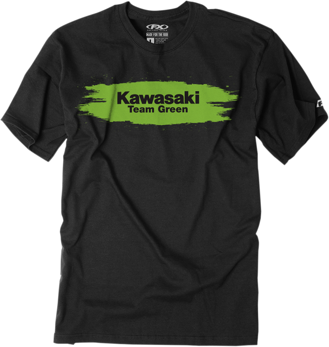 Youth Kawasaki Team Green T-Shirt - Black - Large