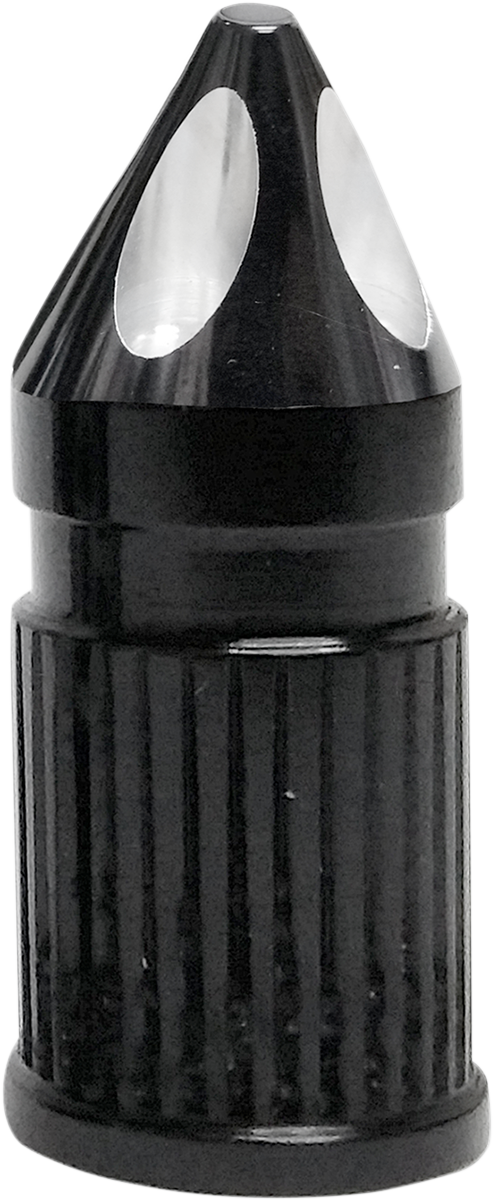 Valve Stem Cap - Spike - Black - Anodized