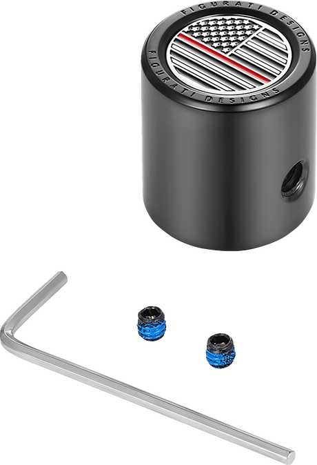 Heel-Toe Shifter Cover - Red Line American Flag - Black 1982 - 2022