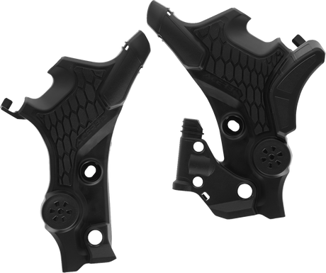 X-Grip Frame Guards - Black/Gray - Honda Transalp