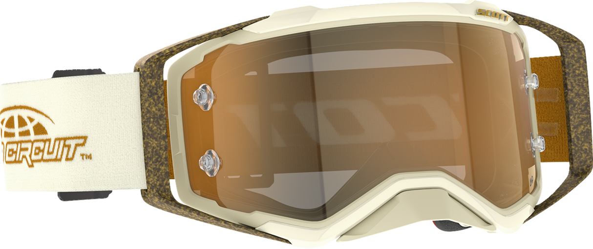 Prospect Pro Circuit Amplifier Goggle - Beige/White/Brown - Gold Chrome Works Lens