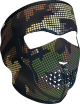 Neoprene Full-Face Mask - Digi Woodland Camo Skull