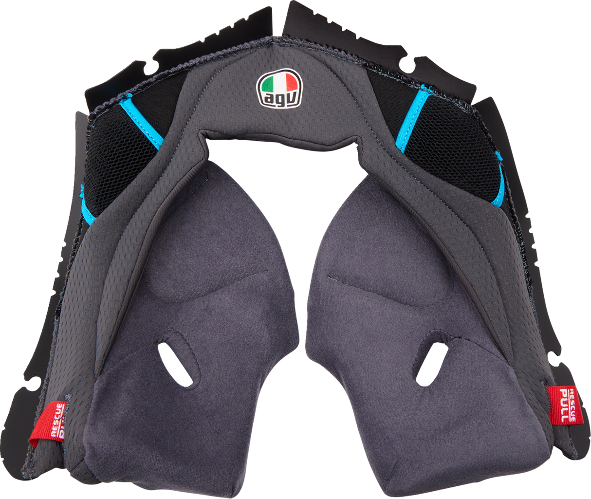 Pista GP RR Cheek Pads - Gray/Cyan - 2XL