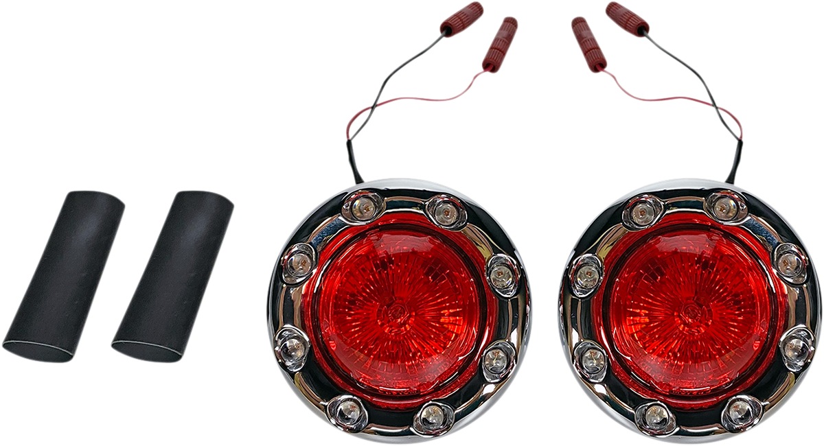 ProBEAM® Bullet Ringz™ LED Turn Signals - Chrome/Red 2014 - 2023