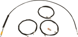 Standard Black Vinyl Handlebar Cable/Brake Line Kit - 18\"-20\" Ape Hangers - \'23-\'24 Touring 2023 - 2024