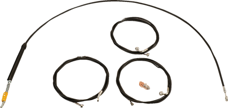 Standard Black Vinyl Handlebar Cable/Brake Line Kit - 15\"-17\" Ape Hangers - \'23-\'24 Touring 2023 - 2024