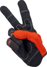 Moto Gloves - Orange/Black - Large