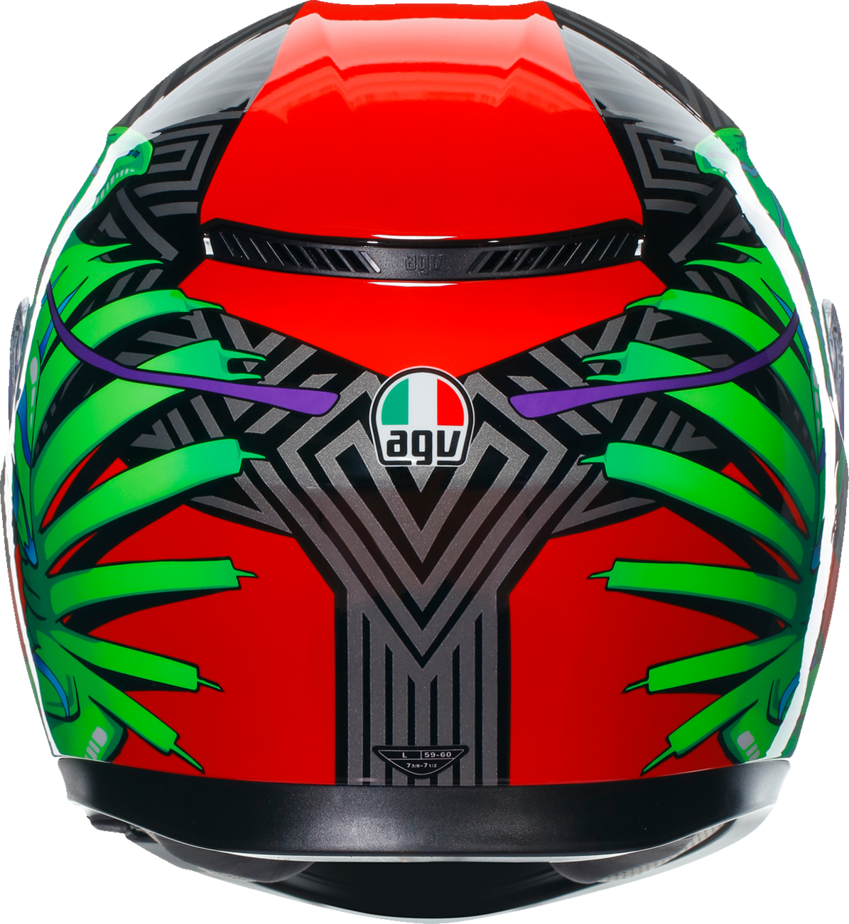 K3 Helmet - Kamaleon - Black/Red/Green - 2XL